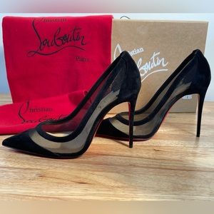 Christian Louboutin Black Heels with Signature Style. Worn once